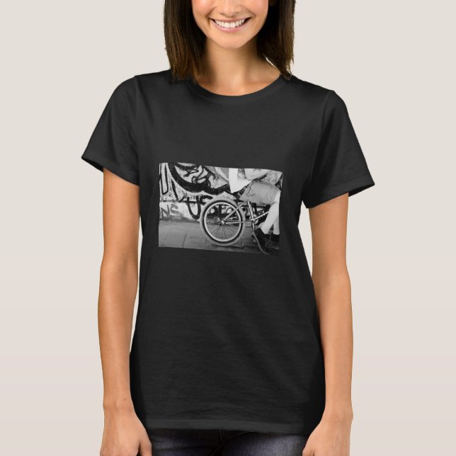 BMX skateboard graphic photo in black  T-Shirt (Front)