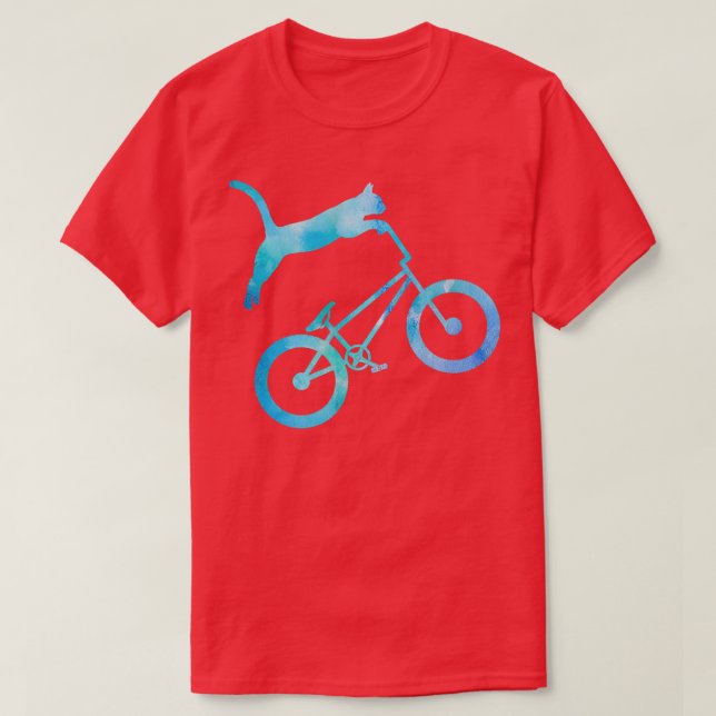 Bmx Stunt Cat Mountain Bike Dirt Bike  (3)  T-Shirt (Design Front)