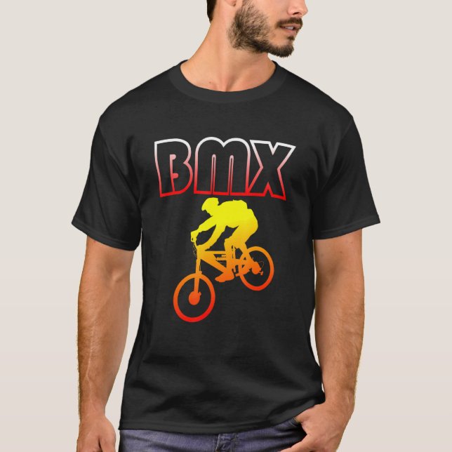 Bmx Stunts Bike Bicycle Bike Motocross 1 T-Shirt (Front)