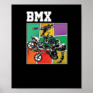 Bmx Stunts Cool Bikers Bicycle MTB Mountain Bike Poster