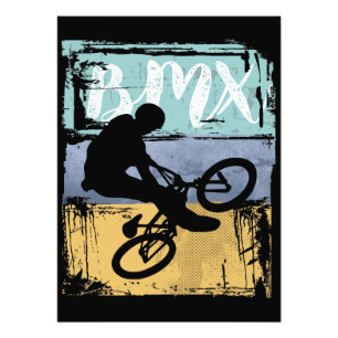 BMX Tee - Vintage Retro BMX Bike Rider Photo Print