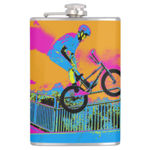 BMX Trickster - BMX Trick Bike   Hip Flask
