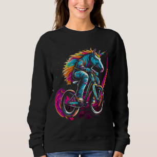BMX Unicorn Bike  Magic Bicycle Rider Costume Sweatshirt