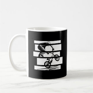 BMX Wheelie Silhouette Urban Lines Coffee Mug