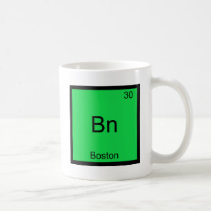 Bn - Boston City Chemistry Element Symbol T-Shirt Coffee Mug