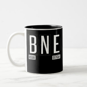 BNE - Brisbane - Queensland Australia - Airport Two-Tone Coffee Mug