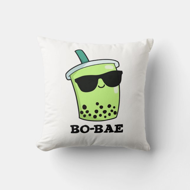Bo-bae Funny Boba Tea Pun  Cushion (Front)