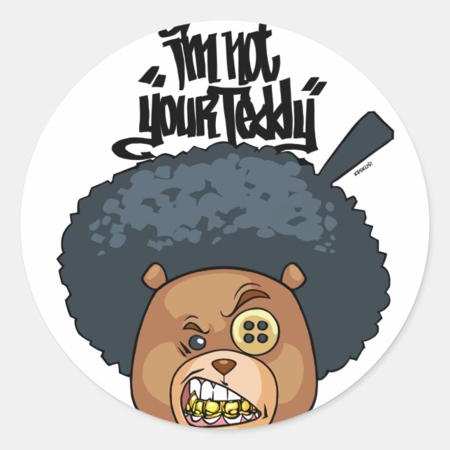 Bo Grillz Classic Round Sticker (Front)