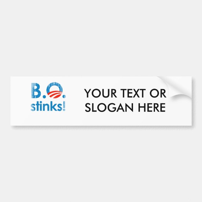 BO stinks Faded.png Bumper Sticker (Front)