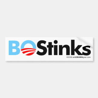 BO Stinks Graphic Bumper Sticker