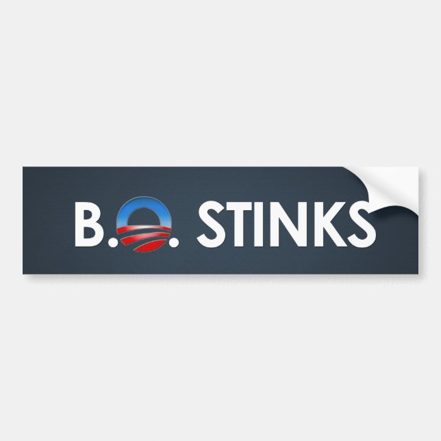 BO Stinks - Obama Sticker (Front)