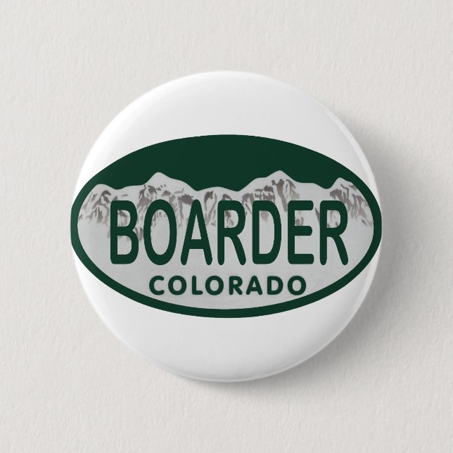 boader license oval 6 cm round badge (Front)