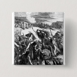 Boadicea Inciting the Iceni against the Romans 15 Cm Square Badge