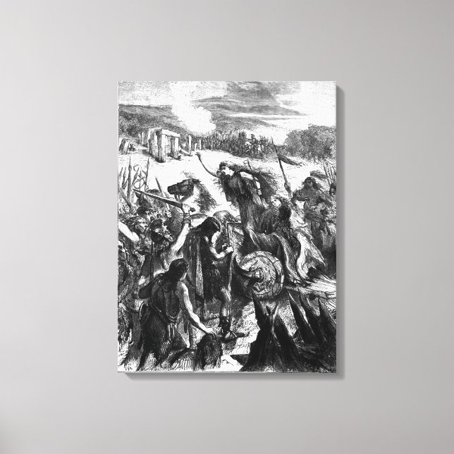 Boadicea Inciting the Iceni against the Romans Canvas Print (Front)