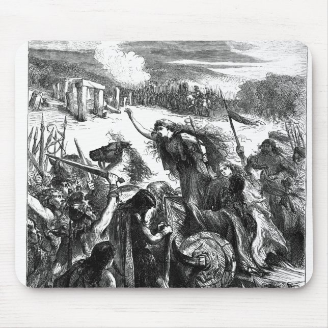 Boadicea Inciting the Iceni against the Romans Mouse Mat (Front)