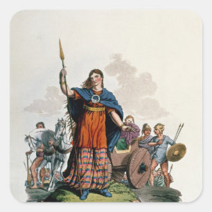 Boadicea, Queen of the Iceni Square Sticker