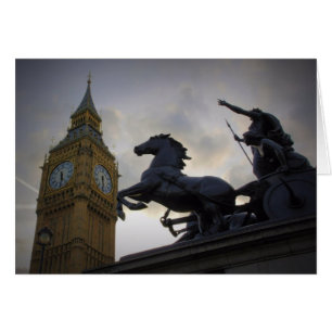 Boadicea Statue-Elizabeth Tower-London-Card