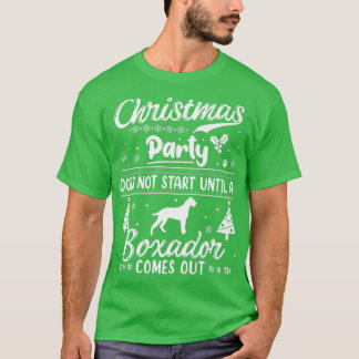 Boador Dog Tree Christmas Party Pet Animal Dog Lov T-Shirt