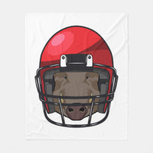 Boar at Football Sports Fleece Blanket