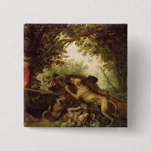 Boar Hunt, 1611 15 Cm Square Badge