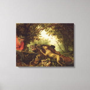 Boar Hunt, 1611 Canvas Print