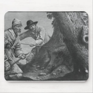 Boar hunt mouse mat