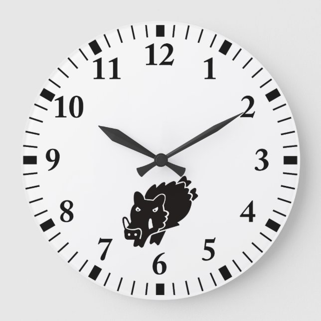 Boar Large Clock (Front)