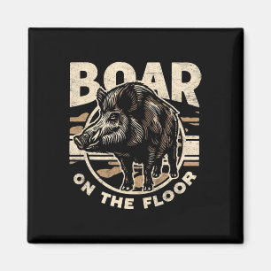 Boar On The Floor Men's Vintage Camo Wild Hog Retr Magnet