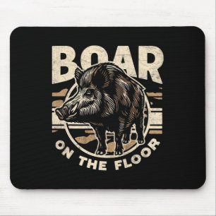 Boar On The Floor Men's Vintage Camo Wild Hog Retr Mouse Mat