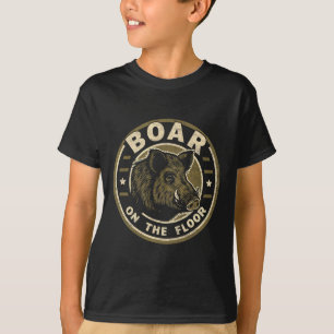 Boar On The Floor Vintage Traditional Tattoo Wild T-Shirt