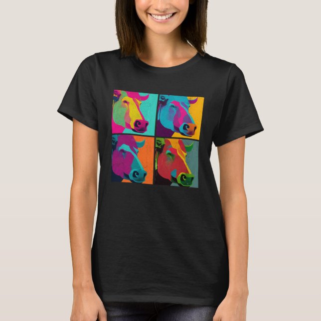 Boar Pop Illustration Colorful Animal Women Men T-Shirt (Front)