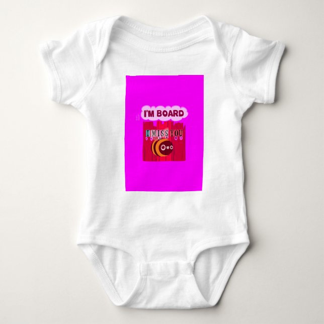 Board Bee Art Print Baby Bodysuit (Front)