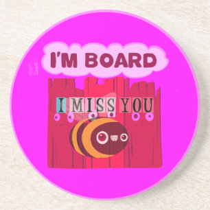 Board Bee Art Print Coaster