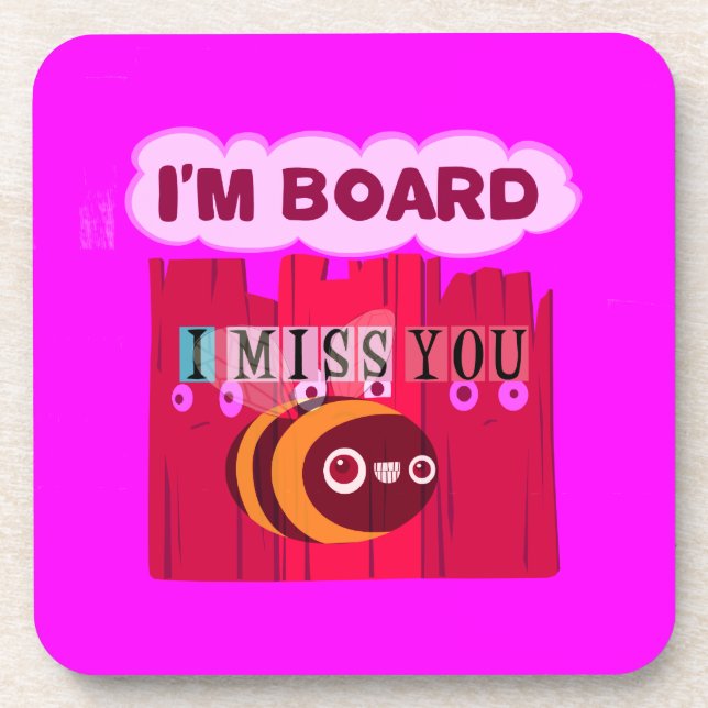 Board Bee Art Print Coaster (Front)