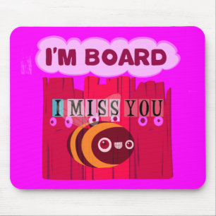 Board Bee Art Print Mouse Mat