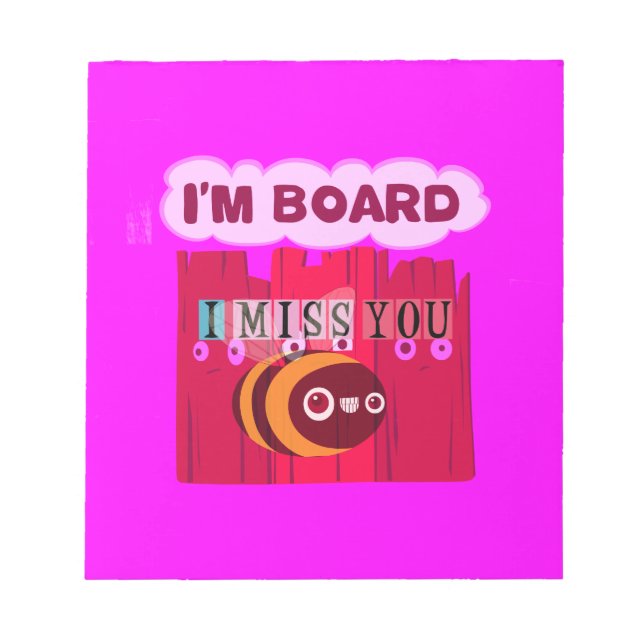 Board Bee Art Print Notepad (Front)