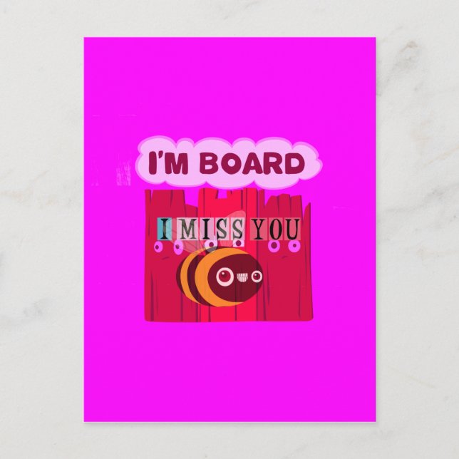 Board Bee Art Print Postcard (Front)