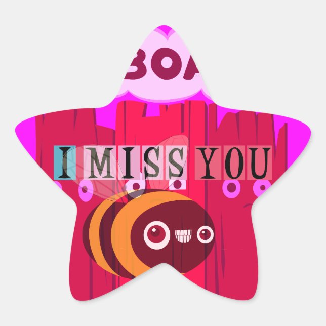 Board Bee Art Print Star Sticker (Front)