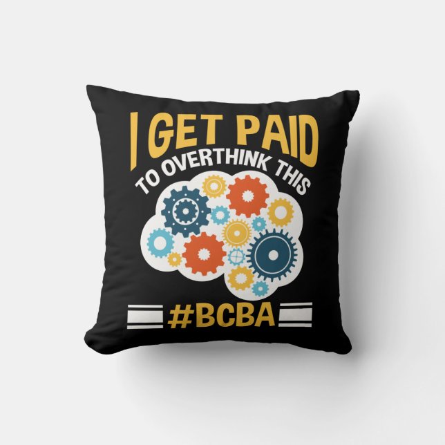 Board Certified Behaviour Analyst Funny BCBA Cushion (Front)