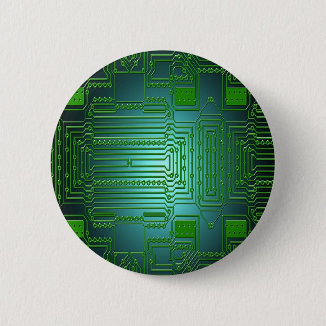 board conductors circuits 6 cm round badge (Front)