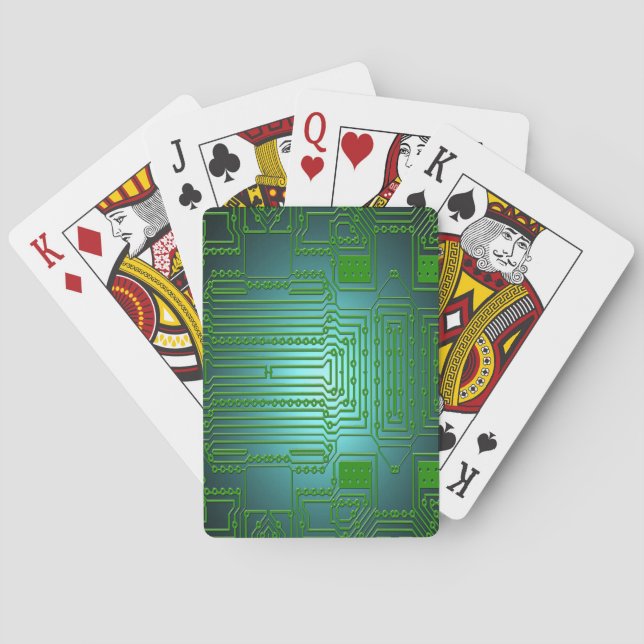 board conductors circuits playing cards (Back)