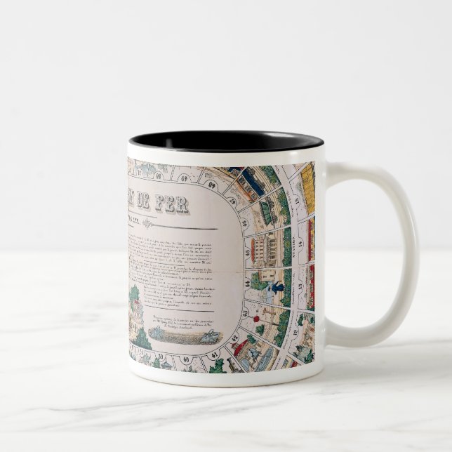 Board for a railway game, 1850 Two-Tone coffee mug (Right)