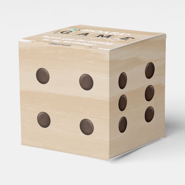 Board Game  Birthday Invitation Favour Box (Front Side)