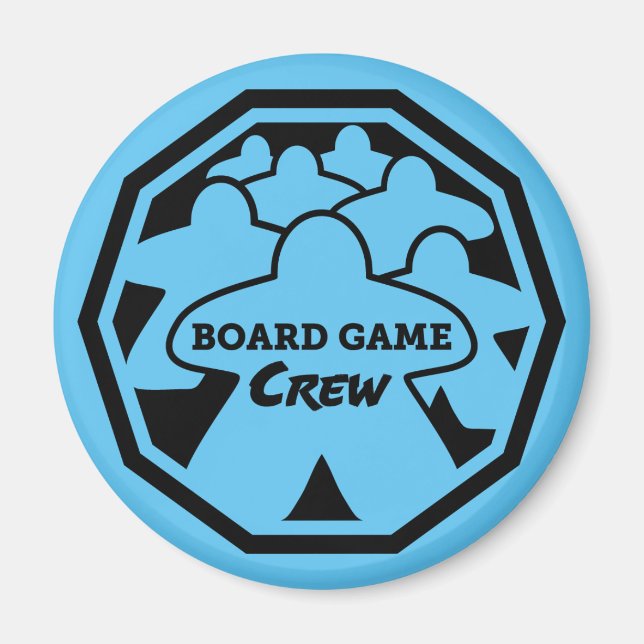 Board Game Crew Black Frame Magnet (Front)