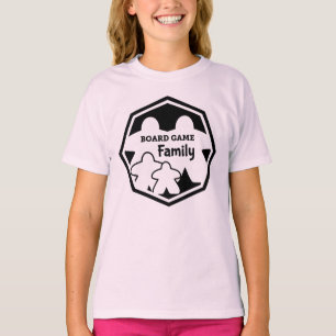 Board Game Family 2P2K Black Frame Girls Shirt