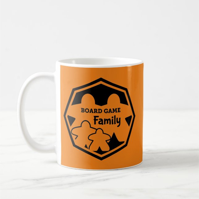 Board Game Family 2P2K Black Frame Mug (Left)