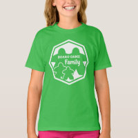 Board Game Family 2P2K White Frame Girls Shirt
