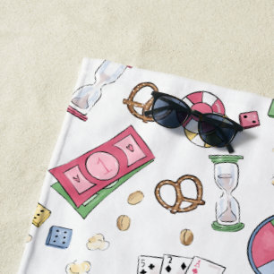 Board Game Family Game Night Family Beach House Beach Towel