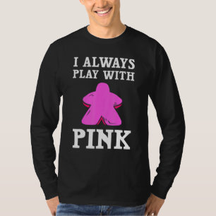 Board Game For Men Women Pink Meeple Token T-Shirt