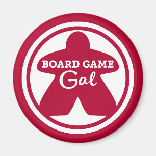 Board Game Gal White Frame Magnet